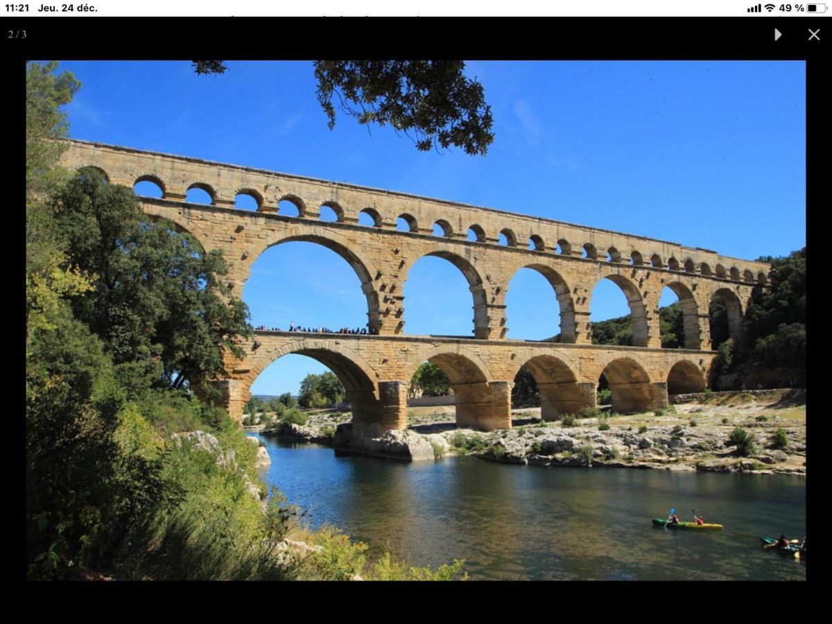 Appartement 3 Min A Pied Du Centre D'Uzes Parking Piscine Екстериор снимка